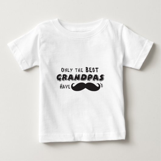 おじいちゃん最高のだけ口ひげを持っている ベビーTシャツ (正面)