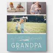 おじいちゃん最高のに昇進するのはパパだけ |写真 フォトプラーク (正面)