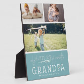 おじいちゃん最高のに昇進するのはパパだけ |写真 フォトプラーク (側面)