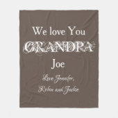 おじいちゃん最高のの毛布。暖かくて可愛パーソナライズされたい フリースブランケット (正面)