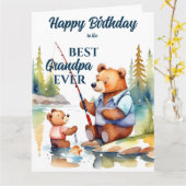 おじいちゃん最高のは常に贈り物かわいいフィッシャーtedbear カード (黄色い花)