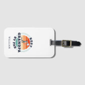 おじいちゃん最高のバイパーレトロゴルフ父の日名 ラゲッジタグ (正面横)