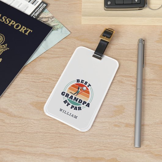 おじいちゃん最高のバイパーレトロゴルフ父の日名 ラゲッジタグ