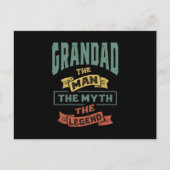 おじいちゃん最高の伝説的じいちゃんギフト ポストカード (正面)