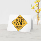 おじいちゃん横断中 カード (黄色い花)