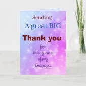 おじいちゃん気にカードを取ってくれてありがとう サンキューカード (正面)