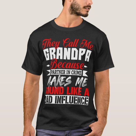 おじいちゃん父の日って Tシャツ (正面)