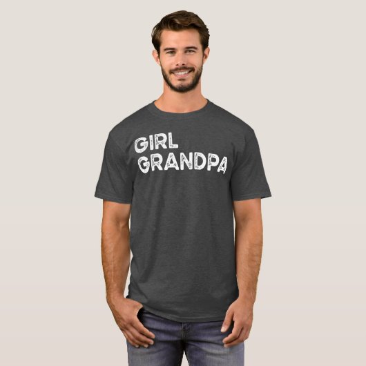 おじいちゃん父の日と男性へ女の子 Tシャツ (正面フル)