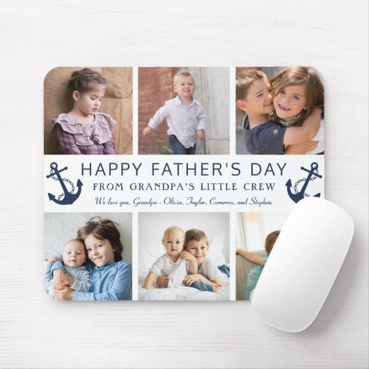おじいちゃん父の日フォトコラージュ マウスパッド (マウス)