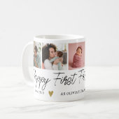 おじいちゃん父の日5写真コラージュとして昇格 コーヒーマグカップ (正面左)