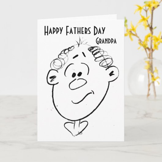 おじいちゃん父の日 カード (黄色い花)