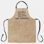 おじいちゃん男の神話の伝説の革の外観 エプロン (正面)