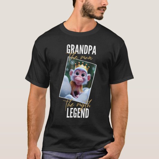 おじいちゃん男の神話の伝説父の日 Tシャツ (正面)