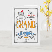 おじいちゃん祖父母の日フクロウいつも愛して カード (黄色い花)
