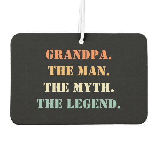 おじいちゃん神話の伝説の父の日 カーエアーフレッシュナー (裏面)