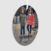 おじいちゃん私たちはあなたのクリスマス写真が大好き オーナメント (正面)