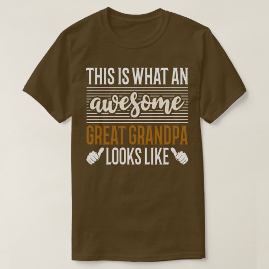 おじいちゃん素晴らしの素晴らし様子は Tシャツ (デザイン正面)