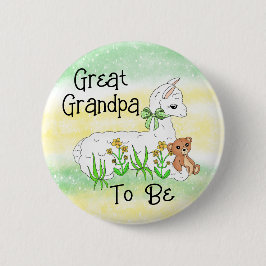 おじいちゃん素晴らしはテディベアとラマになる 缶バッジ