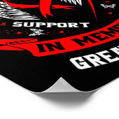 おじいちゃん素晴らしハート病に気付いた赤 ポスター (角)