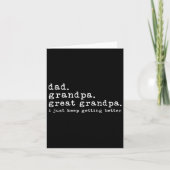 おじいちゃん素晴らしパおもしろい父親の日グ素晴らしラン カード (正面)