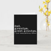 おじいちゃん素晴らしパおもしろい父親の日グ素晴らしラン カード (黄色い花)