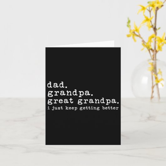 おじいちゃん素晴らしパおもしろい父親の日グ素晴らしラン カード (黄色い花)