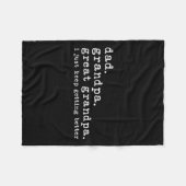 おじいちゃん素晴らしパおもしろい父親の日グ素晴らしラン フリースブランケット (正面(横))