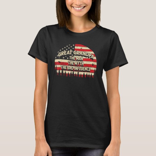 おじいちゃん素晴らし男の神話の悪い影響M Tシャツ (正面)