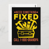 おじいちゃん職人整備士ユーモアハンドマン ポストカード (正面/裏面)