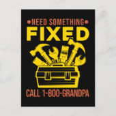 おじいちゃん職人整備士ユーモアハンドマン ポストカード (正面)