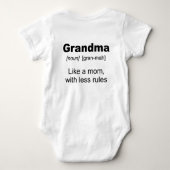 おじいちゃん規則!ベビーボディスーツ ベビーボディスーツ (裏面)