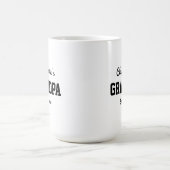 おじいちゃん設立モダンな名前 コーヒーマグカップ (中央)