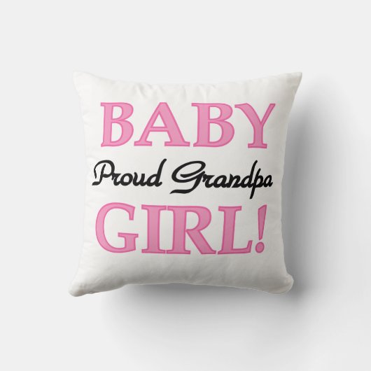 おじいちゃん誇りを持ったベビーガールギフト クッション (裏面)