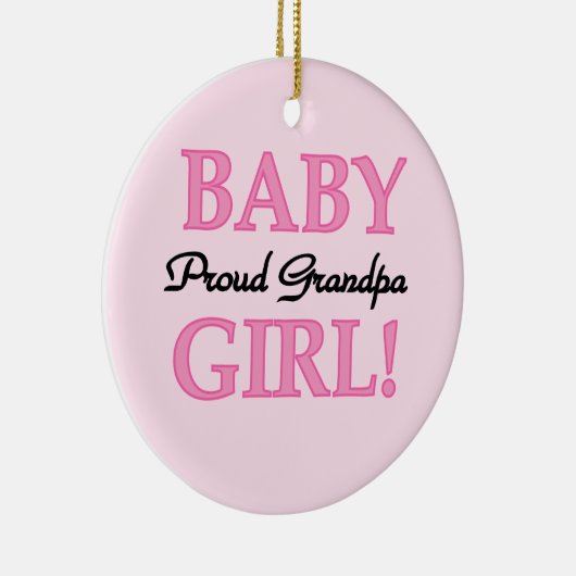 おじいちゃん誇りを持ったベビーガールギフト セラミックオーナメント (右)