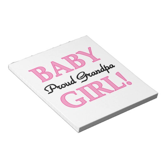 おじいちゃん誇りを持ったベビーガールギフト ノートパッド (アングル)