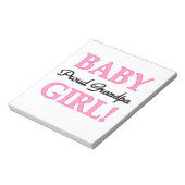 おじいちゃん誇りを持ったベビーガールギフト ノートパッド (回転)