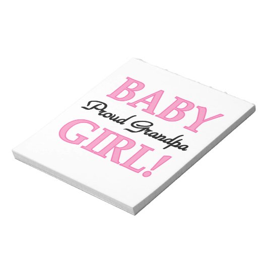 おじいちゃん誇りを持ったベビーガールギフト ノートパッド (回転)