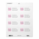 おじいちゃん誇りを持ったベビーガールギフト ラベル (フルシート)