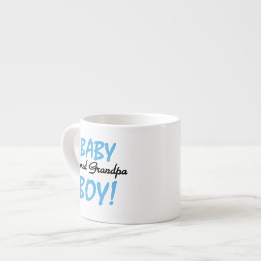 おじいちゃん誇りを持った男の赤ちゃんTシャツ&ギフト エスプレッソカップ (正面左)