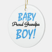 おじいちゃん誇りを持った男の赤ちゃんTシャツ&ギフト セラミックオーナメント (左)