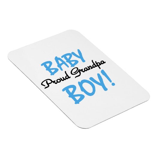 おじいちゃん誇りを持った男の赤ちゃんTシャツ&ギフト マグネット (右側)