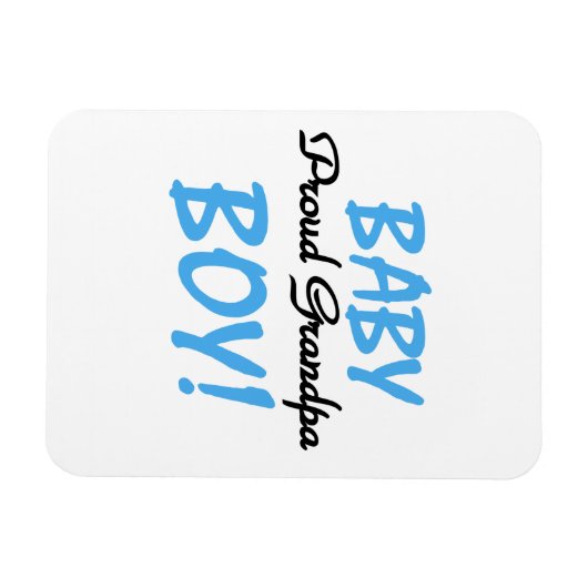 おじいちゃん誇りを持った男の赤ちゃんTシャツ&ギフト マグネット (横)