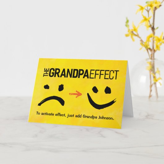 おじいちゃん誕生日おじいちゃんの効果 カード (黄色い花)