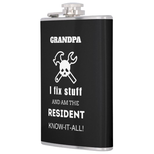 おじいちゃん誕生日ギフト男性おもしろいパパ夫 フラスク (左)