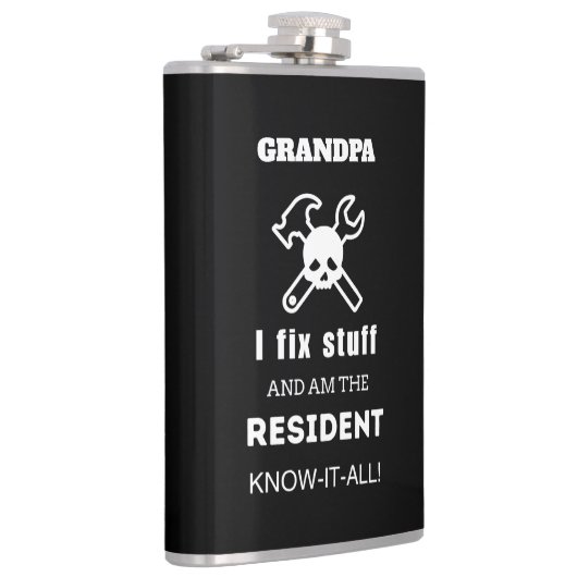 おじいちゃん誕生日ギフト男性おもしろいパパ夫 フラスク (右)