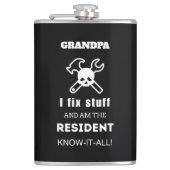 おじいちゃん誕生日ギフト男性おもしろいパパ夫 フラスク (正面)