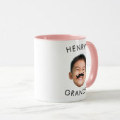 おじいちゃん誕生日、ベビー顔、おじいちゃん用マグカップ マグカップ (正面右)