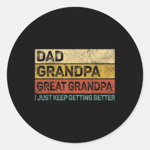 おじいちゃん達からの父の日のギフトパパおじいちゃん素晴らし ラウンドシール