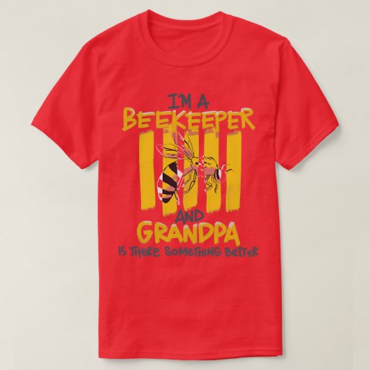 おじいちゃん養蜂家 Tシャツ (デザイン正面)
