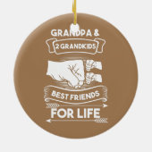 おじいちゃん2孫最高の友孫 セラミックオーナメント (裏面)